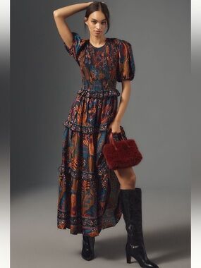 FARM Rio | Dresses | Farm Rio Womens Navy Macaw Embroidered Maxi Dress |  Poshmark